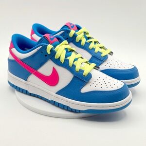 Nike Dunk Low Shoes‎ Size 7 Boys Blue/Pink IB7447-106, New